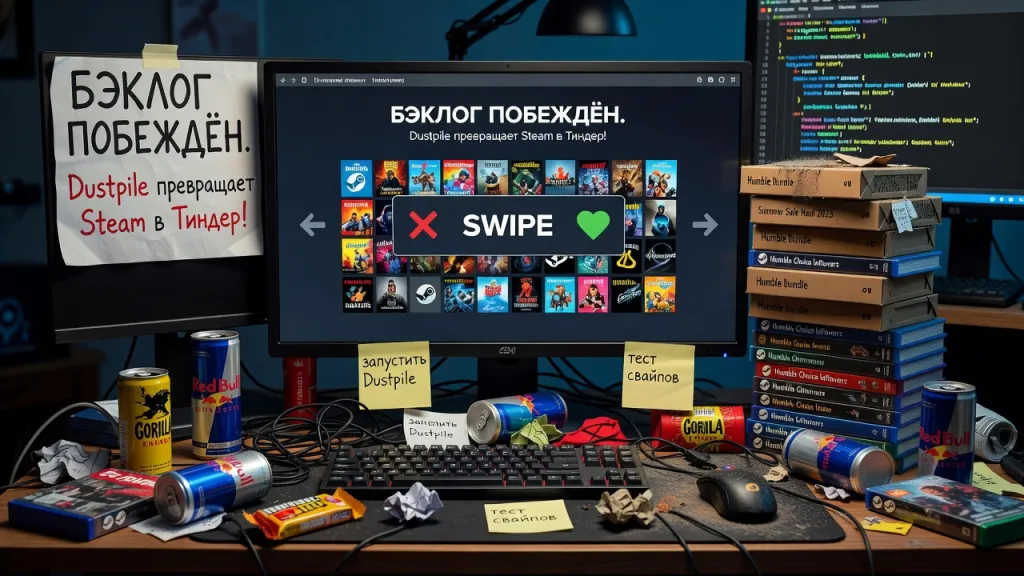 Бэклог побеждён. Dustpile превращает Steam в Тиндер!